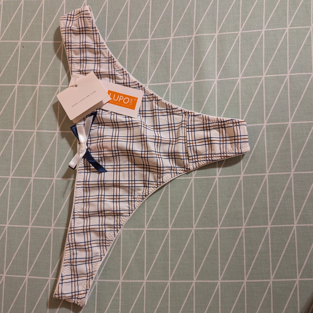 Women's Plaid Panties - Blue and White